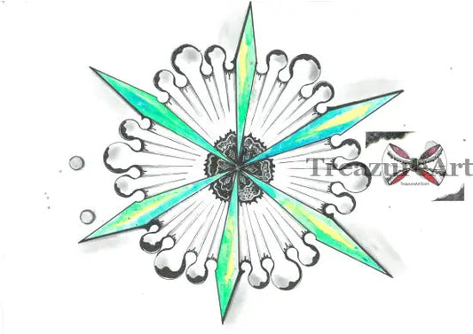 Abstract snowflake Digital Product
